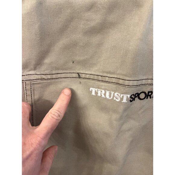 Trust USA collection Tan khaki Work hip hop Jacket With Pockets mens size XL - Picture 4 of 8